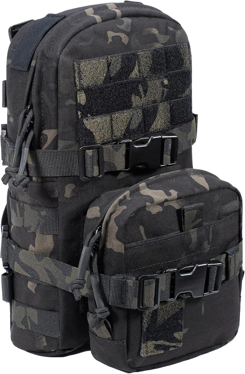 CLTAC Tactical Small MOLLE Hydration Pack Outdoor Water Bladder Carrier Pack for Vest Backpack - Image 1